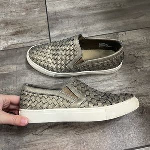 Corky’s metallic sneakers